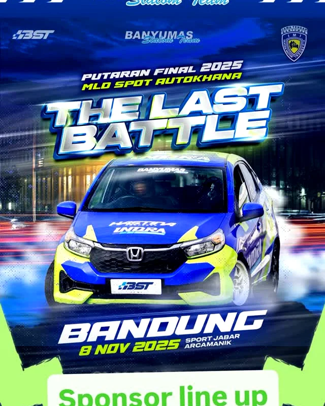 Materi publikasi tim untuk putaran final MLDSPOT Autokhana 2025 di Bandung
