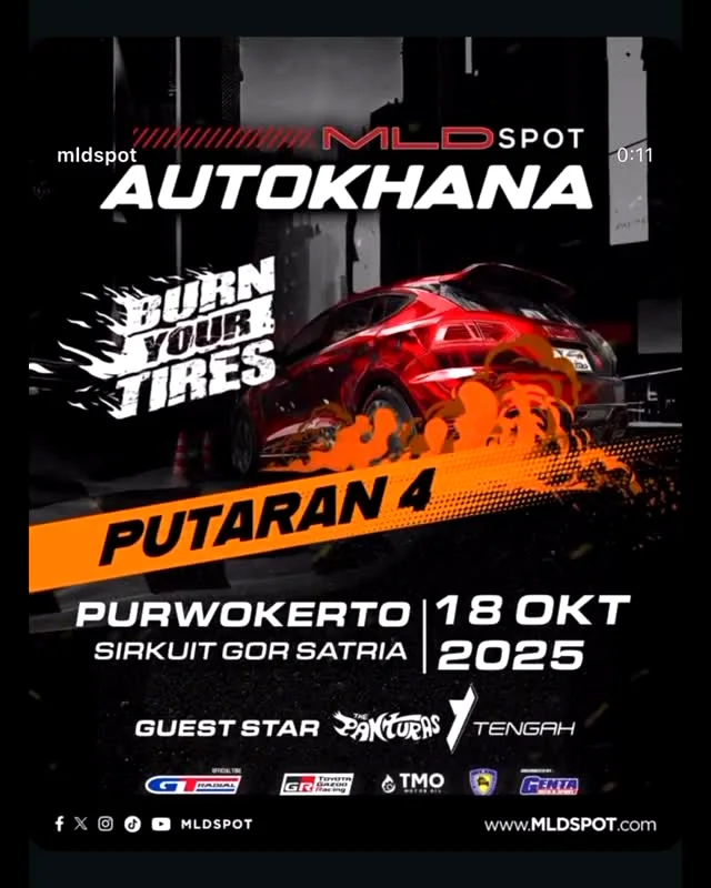 Materi publikasi MLDSPOT Autokhana Putaran 4 di Sirkuit GOR Satria Purwokerto